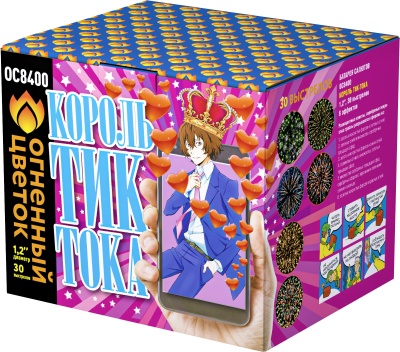 Король Тик-Тока Батарея салютов купить в Ветлуге | vetluga.salutsklad.ru